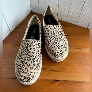 TOMS Alpargata Platform Rope 
Cheetah Print 8